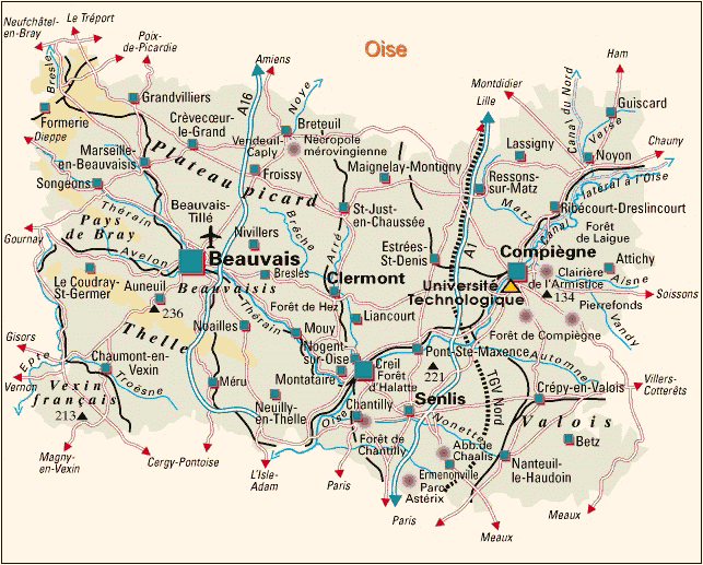 Le d&eacute;partement de l'Oise